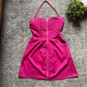 BEBE Strapless Zipper Mini Dress XS